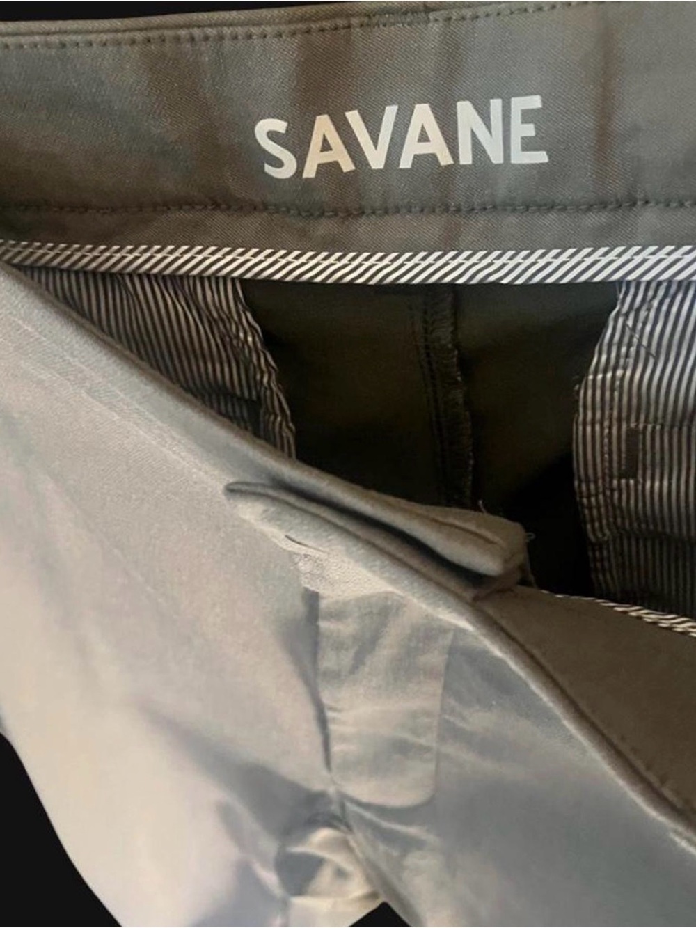 Savane Light Gray Men’s Chino Pants size 34/32 - Picture 3 of 4
